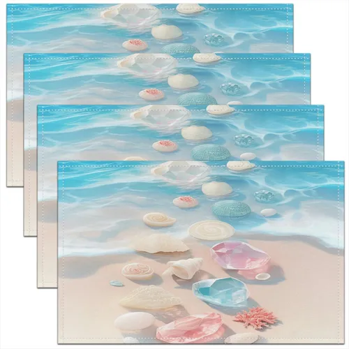 Miniatura 25 de jejeloiu Juego de 4 manteles individuales decorativos de hongos de 18 x 12 pulgadas, manteles individuales de mesa con diseño de hongos de dibujos