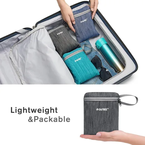 Miniatura 6 de G4Free 10L/15L Mochila para Senderismo Plegable Ligera, Mochila de Día para Caminatas, Pequeña, Viaje al Aire Libre, Bolsa de Hombro Plegable Negro