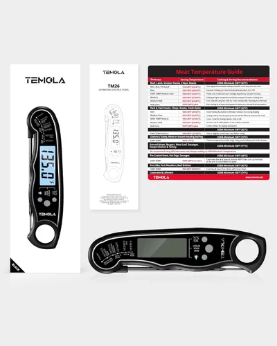 Miniatura 8 de TEMOLA Termómetro de carne, termómetro de lectura instantánea para alimentos con calibración de retroiluminación LCD, termómetro digital de cocción