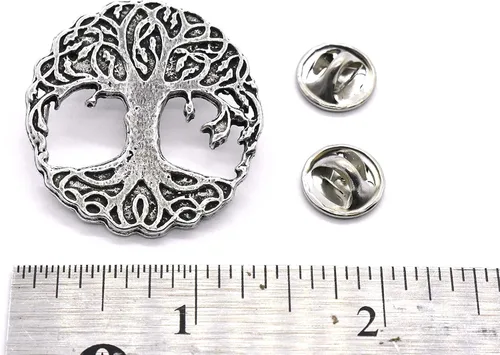 Miniatura 2 de Viking Tree of Life Pin, G120, celta, gótico, espiritual, nórdico, nórdico, escudo, insignia, alfileres, solapa, broche, sombrero, mochila, más