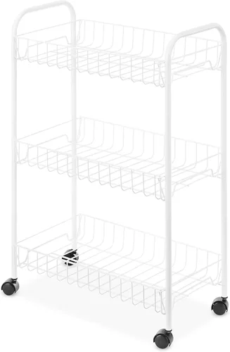 Miniatura 13 de Carrito con ruedas con 3 estantes para almacenar utensilios para hacer la colada, de Whitmor
