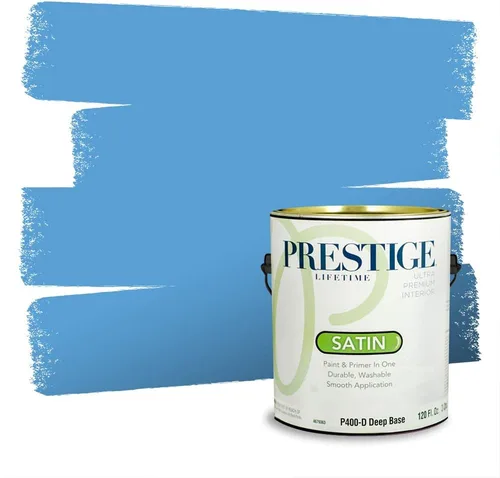 Miniatura 1284 de Pintura Exterior + imprimación PRESTIGE, todo-en-uno, 1 galón, acabado mate, color comparable al Valspar* Royal Gray* VS151-Gris real