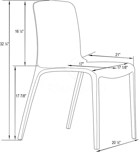 Miniatura 7 de LeisureMod Silla de comedor moderna de mediados de siglo, silla de acrílico para cocina, comedor y decoración contemporánea del hogar