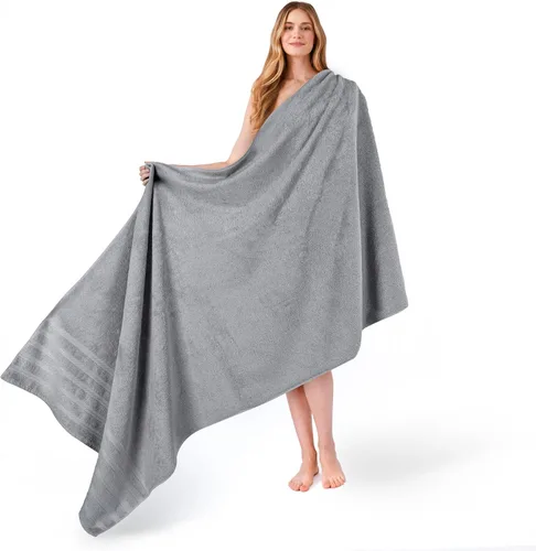 Miniatura 25 de American Soft Linen - Juego de 4 toallas, 100% de algodón turco, 27 x 54 pulgadas, tamaño extragrande, toallas para la ducha, color amarillo