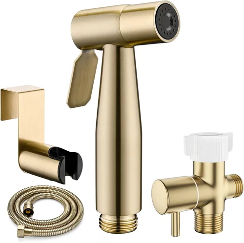 Miniatura 8 de BRITULIF Pulverizador de bidé de mano para inodoro, rociador de chorro para ducha musulmana, rociador de pañales de tela ajustable, accesorio