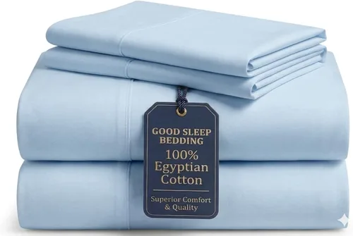 Miniatura 10 de Good Sleep Bedding Juego de sábanas divididas tamaño King para cama ajustable, sábanas de lujo, algodón egipcio, juego de sábanas de 5 piezas