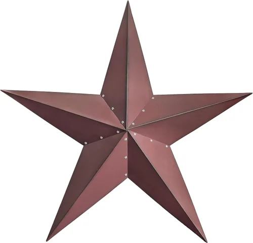 Miniatura 10 de JoyEvy Estrella de granero roja y negra de Texas de 6, 9 y 12 pulgadas, 3 piezas, estrellas de arte de metal para exteriores, decoración de pared 6