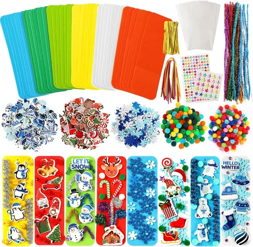 Miniatura 10 de JULBEAR 36 juegos de manualidades del día de San Patricio, marcapáginas de trébol, kits de manualidades de espuma en blanco, decoraciones de Verde