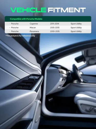 Miniatura 3 de YHTAUTO Interruptor principal de ventana eléctrica de repuesto para Porsche Cayenna 2011-2014, Macan 2015, Panamera 2010-2015, 13 pines
