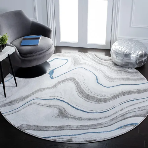 Miniatura 21 de SAFAVIEH Craft Collection - Alfombra decorativa, 2'3" x 4', azul y gris, diseño abstracto moderno, no desprende pelusa y de fácil cuidado, ideal