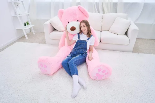 Miniatura 5 de IKASA - Oso de peluche gigante, animales de juguete (Rosa, 78 pulgadas)