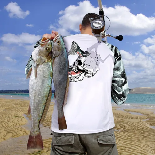 Miniatura 48 de Palmyth - Camiseta de pesca para hombre, con manga larga, protección solar ultravioleta FPU 50+, con bolsillo