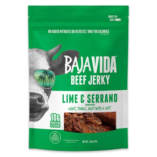 Miniatura 13 de Baja Beef Jerky - Cecina de res 100% natural, cetogénica, sin gluten, cecina artesanal baja en calorías, 0.46 oz de proteína por porción, sin