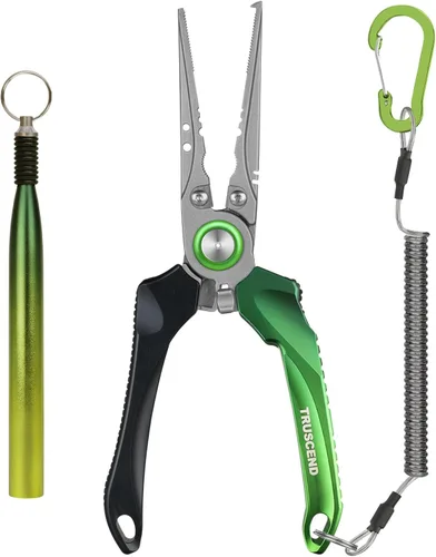 Miniatura 16 de TRUSCEND Alicates de Pesca Bloqueables Prácticos con Mango Ergonómico Innovador, Herramienta de Pesca Resistente a la Corrosión de Agua Salada