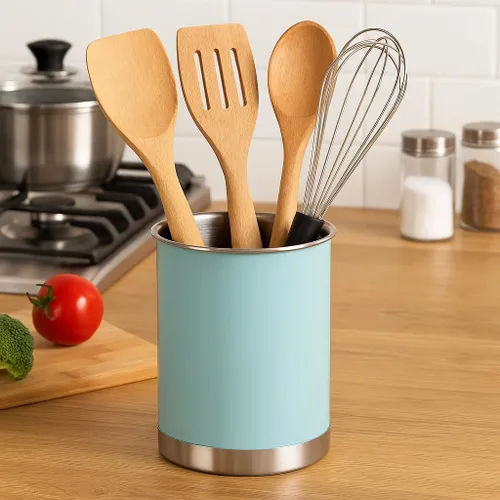 Miniatura 7 de Creative Home Soporte para utensilios de acero inoxidable: organizador grande de herramientas de cocina de 6.3 pulgadas para decoración de cocina