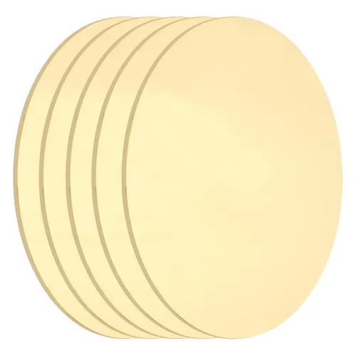 Miniatura 36 de MECCANIXITY 2 Piezas Placa Redonda de Latón, 150mm (5.91") de Diámetro Láminas de Cobre Puro, Lámina de Metal de Latón Cobre H62 de 0.5mm