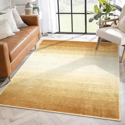 Miniatura 25 de Wonnitar Alfombra rosa lavable de 2 x 6 pies, moderna alfombra de pasillo de baño en degradé, contemporáneo, antideslizante, alfombra degradada