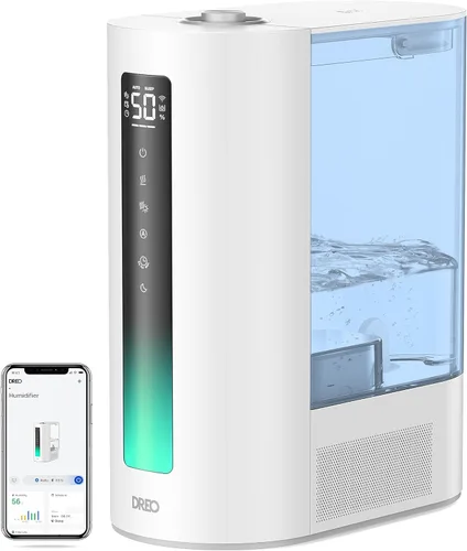 Miniatura 12 de Dreo - Humidificador de 6L para dormitorio, rociada inteligente cálida y fría para habitación grande, tiempo de funcionamiento silencioso de 60 Negro