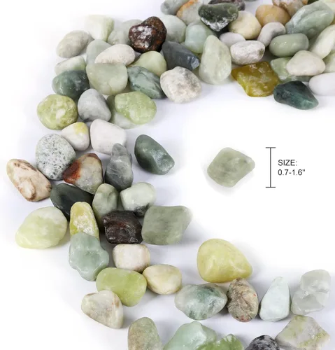 Miniatura 3 de Rocas naturales de río de 11 libras, guijarros pulidos para jardín de plantas, piedras de jade decorativas de 1-2 pulgadas, ideal para pecera