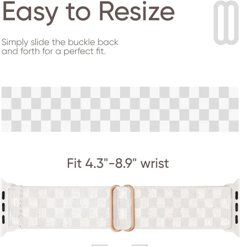 Miniatura 3 de Paquete de 4 correas elásticas Solo Loop compatibles con Apple Watch de 1.496 pulgadas, 1.575 pulgadas, 1.614 pulgadas, 1.654 pulgadas, 1.732