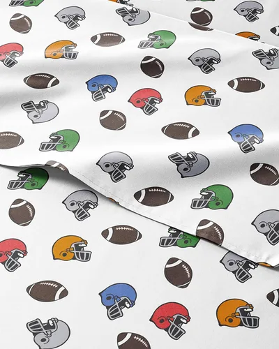 Miniatura 46 de Juego de sábanas de fútbol para niños tamaño Queen - 4 piezas de sábanas de fútbol - Ropa de cama con tema deportivo - Ultra suave, lindo y acogedor