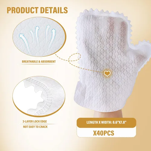 Miniatura 3 de 40 guantes para lavar platos no tejidos, toallas de limpieza para zapatos, polvo, paño suave, guantes de limpieza para limpieza, bolsa de zapatos