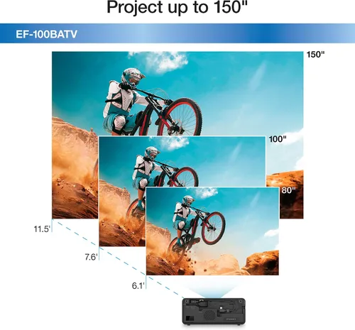 Miniatura 3 de Epson Proyector láser de transmisión inteligente EF-100 con Android TV - Negro