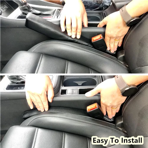 Miniatura 3 de Relleno para espacio entre asiento de coche de piel sintética, 2 unidades, protector de asiento sin goteo, universal, para evitar que caigan