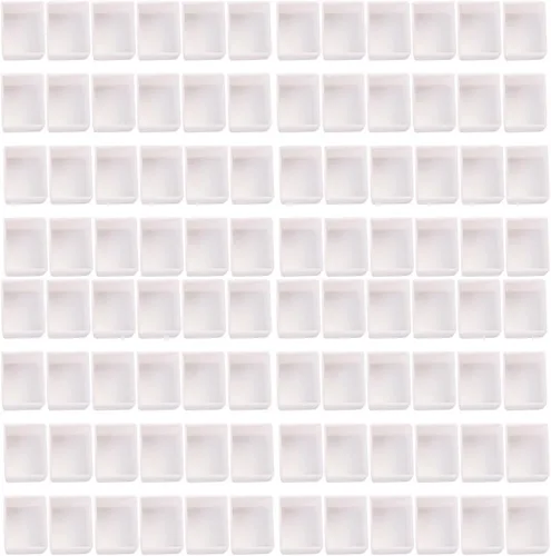 96 bandejas vacías de acuarela para muestras de acuarelas gouache, aceites de acuarela o pintura acrílica, estuche de estaño de viaje, paleta de