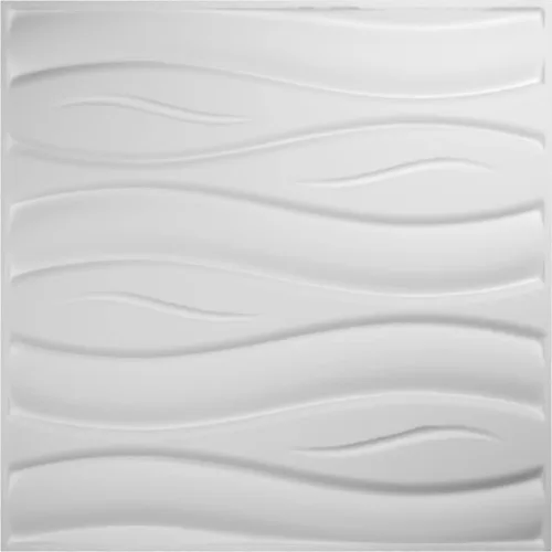 Miniatura 5 de Ekena Millwork WP20X20SSWH 19 5/8 pulgadas de ancho x 19 5/8 pulgadas de alto Swell EnduraWall Decorativo 3D Panel de Pared Cubre 2.67 pies cuadrados