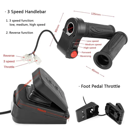 Miniatura 15 de BLDC - Kit de motor sin escobillas de 72V 3000W con controlador de 24 Mosfet 50A y pedal de acelerador para scooter eléctrico, motor de motocicleta