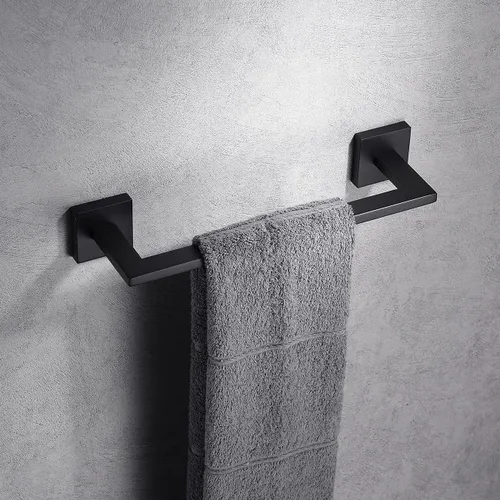 Miniatura 3 de Miyili Toallero de acero inoxidable SUS 304 de 12 pulgadas, color negro mate, toallero montado en la pared para baño, A06B30A