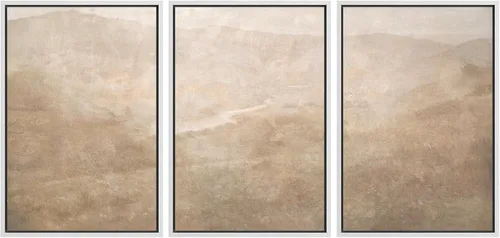 Miniatura 143 de SIGNFORD Impresión en Lienzo Enmarcado Conjunto de Arte de Pared Arte Abstracto Terroso en Tonos Marrón Profundo y Beige Arte Moderno Decorativo