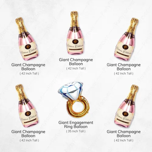 Miniatura 2 de Kit de decoración de globos grandes para despedida de soltera (paquete de 6) – Globos y suministros para fiesta de despedida de soltera – Globo