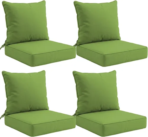 Miniatura 35 de EAGLE PEAK Juego de cojín para asiento profundo de patio al aire libre, 25 x 25 x 5 pulgadas, cojín de respaldo para silla de 2 piezas, juego de 2