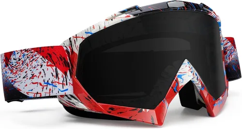 Miniatura 13 de Gafas de Motocicleta Motocross Dirt Bike Resistentes al Viento ATV A Prueba de Polvo Gafas de Carreras Resistentes a los Arañazos Gafas de Seguridad