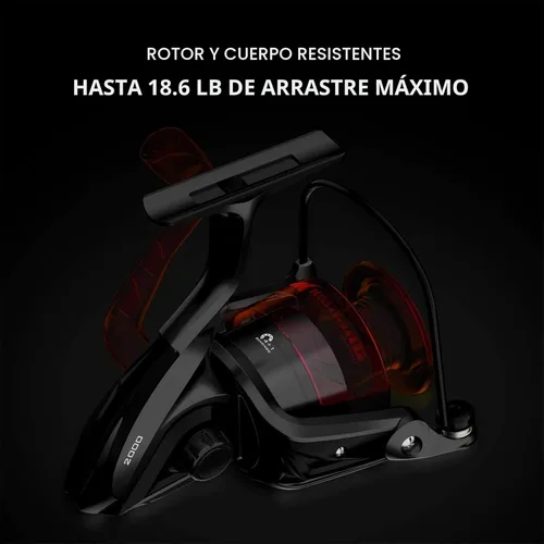 Miniatura 4 de KastKing Brutus Spinning Reel, Freshwater Spinning Fishing Reels, Graphite Frame, CNC Aluminum Spool, 5.2:1 Gear Ratio, 4+1 Ball Bearings