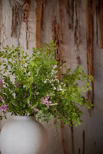 Miniatura 8 de MISSPIN Flores Artificiales con Tallos de Follaje, Plantas Falsas de Interior, Ramas para Jarrón Alto Ultra-Realistas, 12 Piezas Centros de Mesa