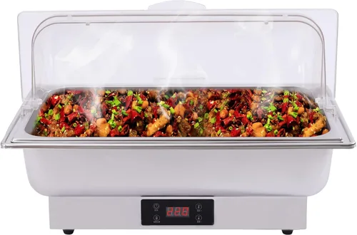 Miniatura 15 de Calentador de alimentos de acero inoxidable, juego de platos de bufé rectangular, estufa de buffet, juego de calentador de bufé para uso doméstico