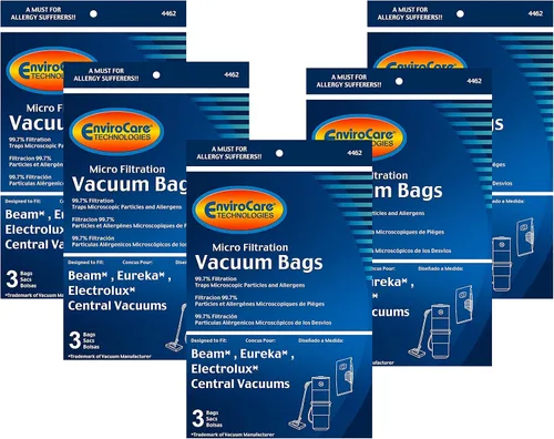 Miniatura 6 de EnviroCare Bolsas de polvo de repuesto para aspiradora de microfiltración hechas para adaptarse a máquinas de vacío centrales Eureka, Beam