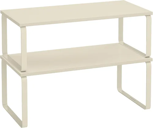 Miniatura 27 de SONGMICS Estante Organizador de Gabinete, Juego de 2 Estantes de Encimera de Cocina, Almacenamiento de Cocina, Estante de Especias, Apilable
