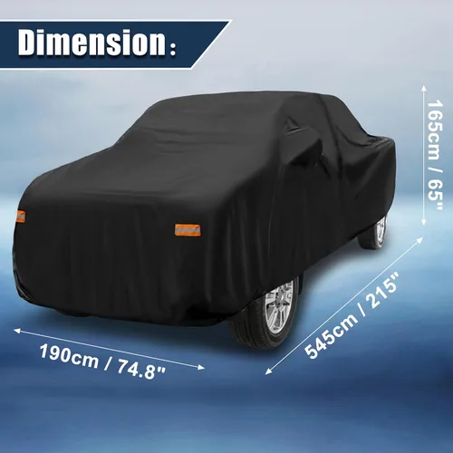 Miniatura 8 de X AUTOHAUX Funda para camioneta Toyota Tacoma Doble Cabina 4P 1,5 m de largo 2005-2021 Protección contra sol, lluvia, polvo, viento y nieve 190T-PU