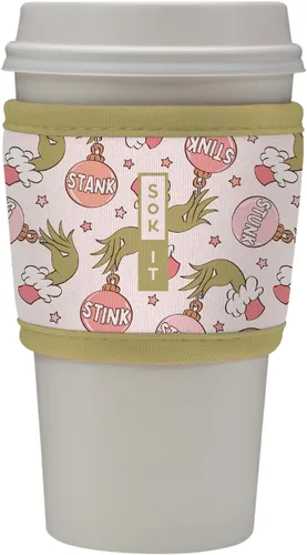 Miniatura 106 de Sok It HotSok Coffee & Tea - Funda de neopreno con aislamiento reutilizable (floral abstracto)
