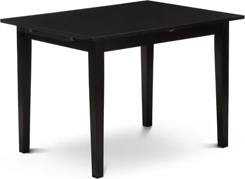 Miniatura 8 de East West Furniture NOAB5-BLK-06 - Juego de comedor de 5 piezas que incluye una mesa de comedor rectangular con hoja de mariposa y 4 sillas Parson
