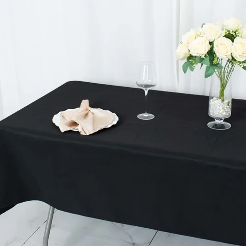 Miniatura 2 de Mantel rectangular de poliéster, manteles para mesas rectangulares de 6 pies, manteles de tela decorativa lavable para bodas, banquetes y campamento