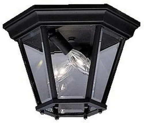 Miniatura 2 de Kichler 9850BK Madison - Lámpara de techo para exteriores, 2 luces, color negro