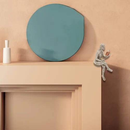 Miniatura 5 de Figura de mujer que lee, escultura pensadora, estatua de decoración abstracta, estantería, escultura de resina estética para sala de estar, oficina