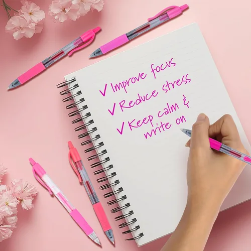 Miniatura 3 de Bolígrafos de gel Pilot G2 Premium, bolígrafos de gel de punta fina, paquete rosa Boost, los colores del optimismo, paquete de 8 unidades, 0.7 mm