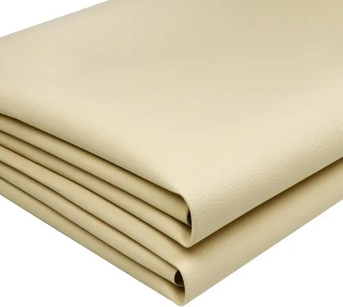 Material de tela sintética suave e impermeable, hojas de cuero sintético de vinilo marino, duraderas, repuesto renovado para tapicería de Beige