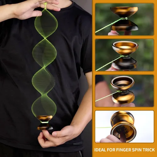 Miniatura 2 de YOYOSTUDIO Yoyo Profesional Sensible Yoyo X0312 para Niños Principiantes, Yoyo de Doble Propósito para Girar con los Dedos para Adultos con Kit